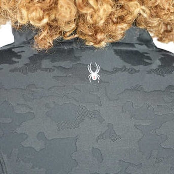 NEW Spyder 1/4 Zip Top | Textured Black - Picture 5 of 9